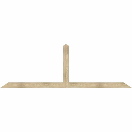 Ekena Millwork Portland Rough Sawn Timber Gable Bracket, Douglas Fir, 96"W x 32"H x 2"D x 4"F, 8/12 Pitch GBW096X32X0204POR00RDF